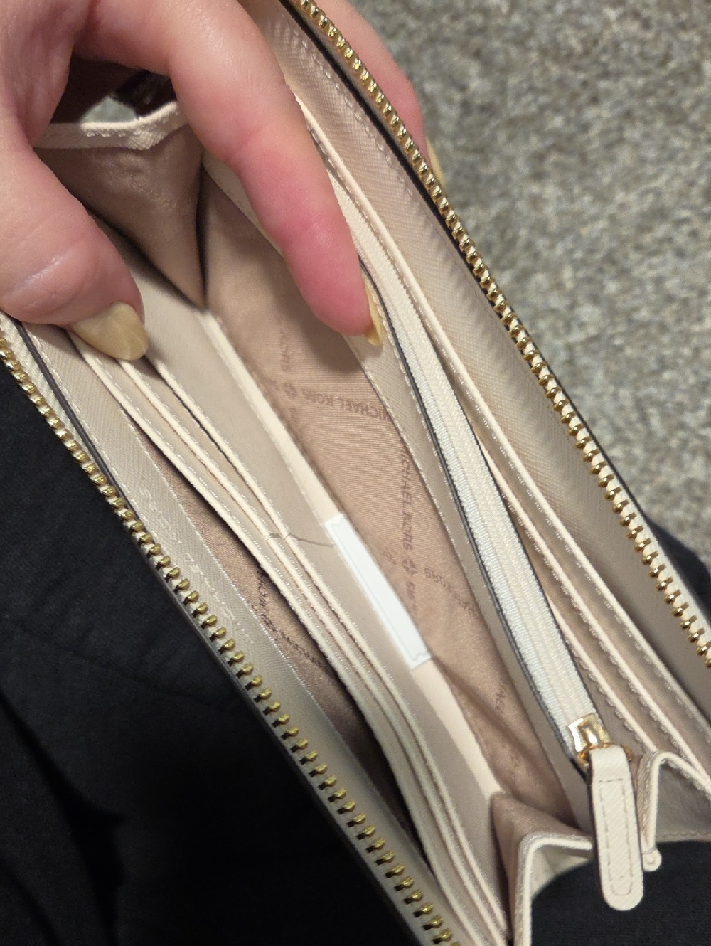 Michael Kors Women's Beige Signature MK Backpack with Wallet - Picture 7 of 9
